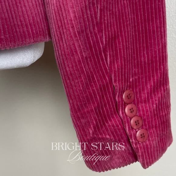 Rare Pink Corduroy Blazer Jacket ASO Lorelai Gilmore Girls Bright Colorful - Picture 15 of 16